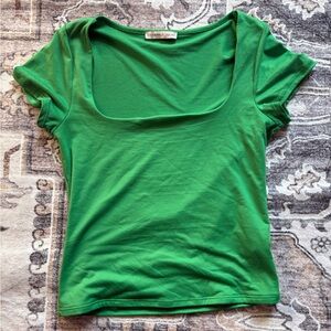 Sincerely Jules Vibrant Green Short Sleeve Top